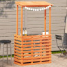 Mesa alta bar de jardín madera maciza marrón 112.5x57x195.5 cm 1