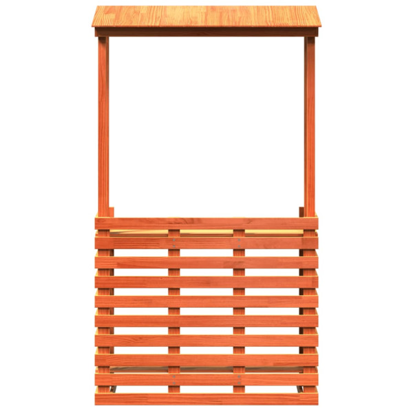 Mesa de bar para exterior com telhado madeira maciça castanho M 4