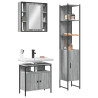 Set de muebles de baño 3 pzas madera contrachapada gris sonoma 1