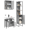 Set de muebles de baño 3 pzas madera contrachapada gris sonoma 4