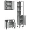 Set de muebles de baño 3 pzas madera contrachapada gris sonoma 5