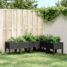 Jardinera con patas PP negro 160x120x42 cm 1
