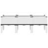 Jardinera con patas PP blanco 120x40x42 cm 3