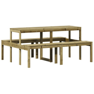 Mesa de pícnic madera pino impregnada 160x134x75 cm H