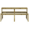 Mesa de pícnic madera pino impregnada 160x134x75 cm 4