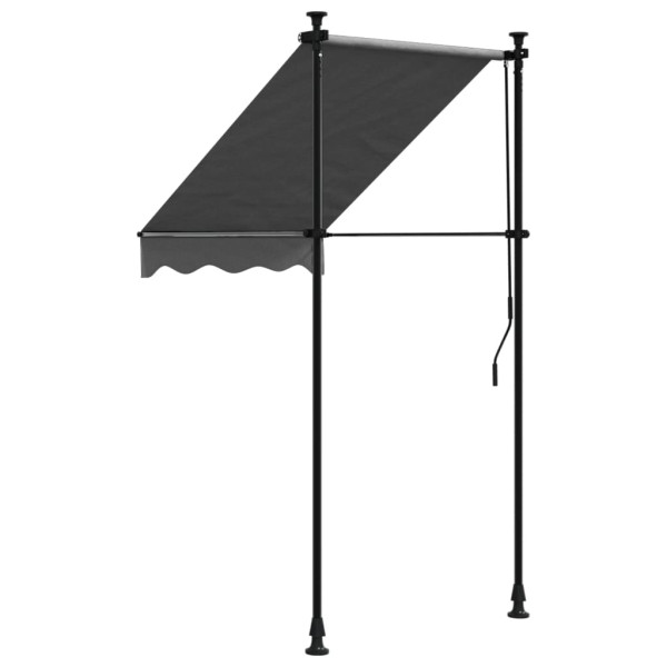 Toldo retráctil de tela y acero gris antracita 100x150 cm M 5