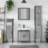 Set de armario de baño 4 pzas madera contrachapada gris sonoma 3