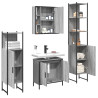 Set de armario de baño 4 pzas madera contrachapada gris sonoma 4