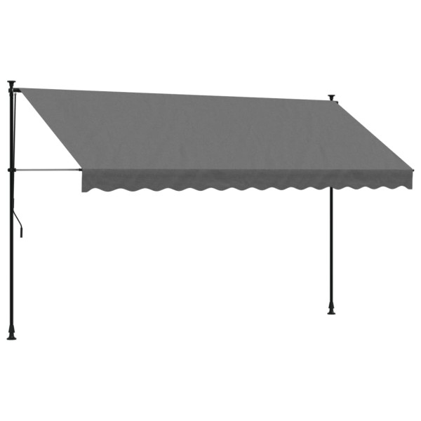 Toldo retrátil 350x150 cm tecido e aço antracite M 2