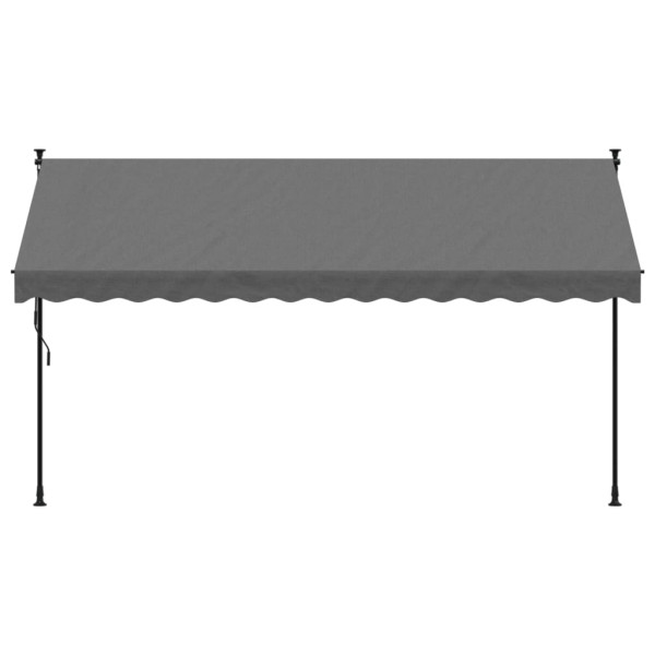 Toldo retráctil de tela y acero gris antracita 350x150 cm M 3