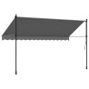 Toldo retráctil de tela y acero gris antracita 350x150 cm 5