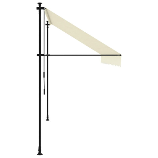 Toldo retráctil de tela y acero crema 350x150 cm M 4
