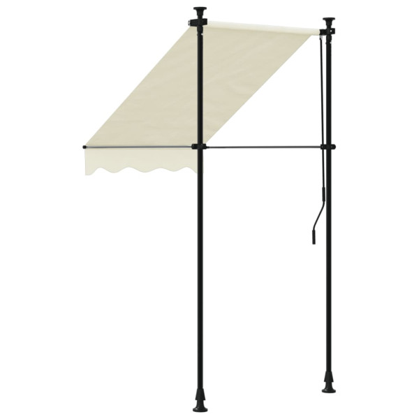 Toldo retrátil 100x150 cm tecido e aço cor creme M 5