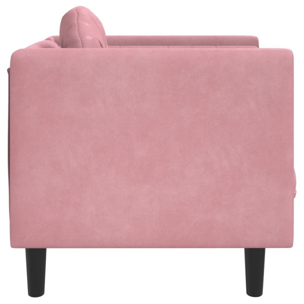 Sillón con cojín terciopelo rosa M 5