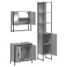 Set de muebles de baño 3 pzas madera contrachapada gris sonoma 5