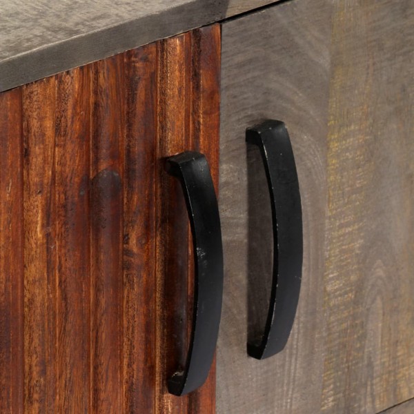 Mesa consola de madera maciza de mango gris 120x35x75 cm M 3