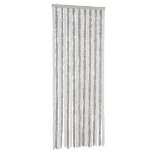 Cortina anti-insetos 56x185 cm chenille cinzento e branco H