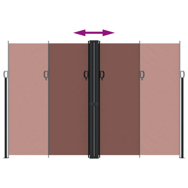 Toldo lateral retrátil 220x1000 cm castanho M 5