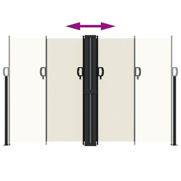 Toldo lateral retráctil crema 160x1200 cm M 5