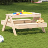 Mesa de picnic para niños madera maciza de pino 88x97x52 cm 1
