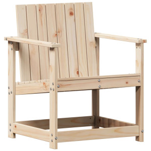 Silla de jardín de madera maciza de pino 62x55x77 cm H