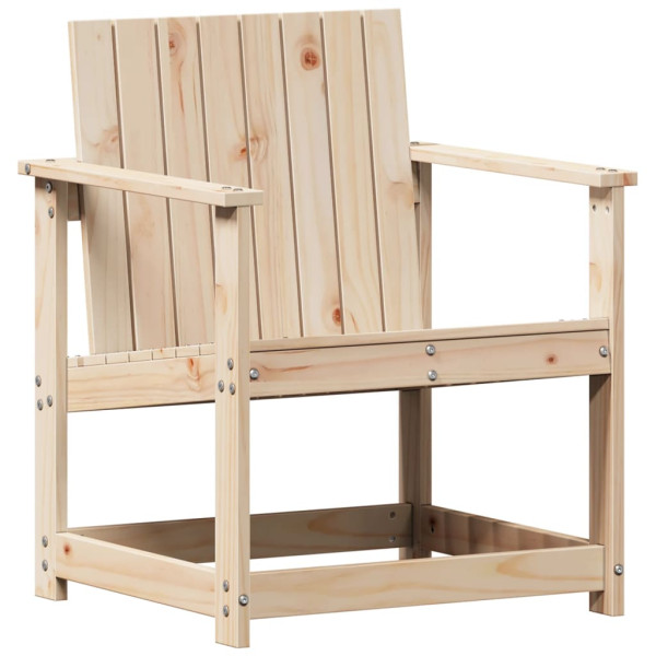 Silla de jardín de madera maciza de pino 62x55x77 cm M 2