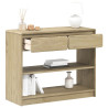 Mesa consola SAUDA madera maciza de pino roble 89.5x36.5x73 cm 1