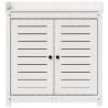 Mesa de jardinagem com prateleiras madeira pinho maciça branco 5