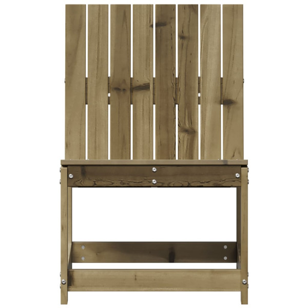 Silla de jardín madera de pino impregnada 50.5x55x77 cm M 4