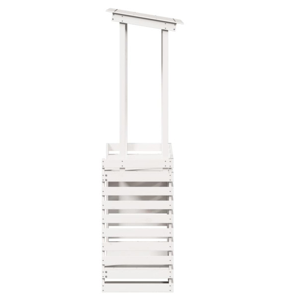 Mesa de bar para exterior com telhado madeira maciça branco M 5