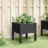 Vaso/floreira de jardim c/ pernas 40x40x42 cm PP preto 3