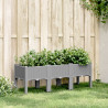 Jardinera con patas PP gris claro 120x40x42 cm 1