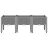 Jardinera con patas PP gris claro 120x40x42 cm 3