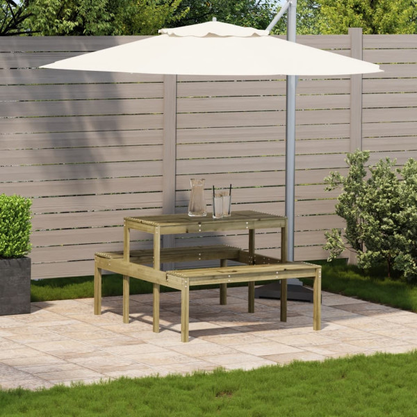 Mesa de pícnic madera pino impregnada 110x134x75 cm M 3