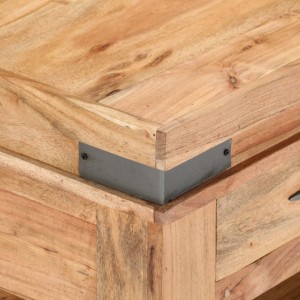 Mesa de centro de madera maciza de acacia 110x52x45 cm H