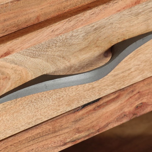 Mesa de centro de madera maciza de acacia 110x52x45 cm M 3