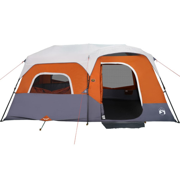 Tenda familiar LED 9 p. libertação rápida cinza-claro/laranja M 5