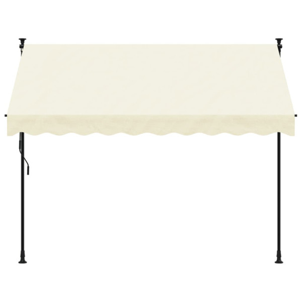 Toldo retráctil de tela y acero crema 250x150 cm M 3