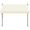 Toldo retrátil 250x150 cm tecido e aço cor creme 3