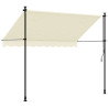Toldo retrátil 250x150 cm tecido e aço cor creme 5