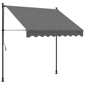 Toldo retrátil 200x150 cm tecido e aço antracite H