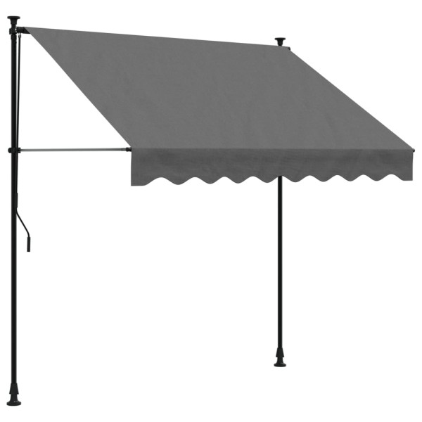 Toldo retráctil de tela y acero gris antracita 200x150 cm M 2