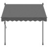 Toldo retrátil 200x150 cm tecido e aço antracite 3