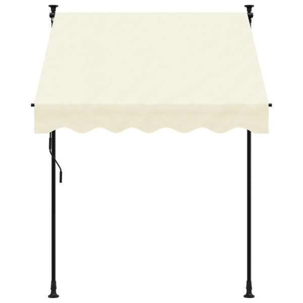 Toldo retrátil 150x150 cm tecido e aço cor creme M 3