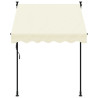 Toldo retráctil de tela y acero crema 150x150 cm 3