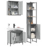 Set de muebles de baño 3 pzas madera contrachapada gris sonoma 4