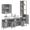 Set de armario de baño 4 pzas madera contrachapada gris sonoma 4