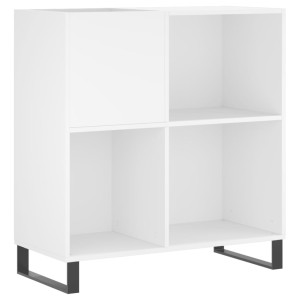 Mueble para discos madera contrachapada blanco 84.5x38x89 cm H