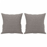 Sofá de 2 plazas con cojines tela gris taupe 120 cm 5