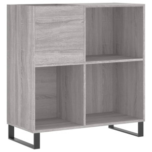 Mueble discos madera contrachapada gris Sonoma 84.5x38x89 cm H